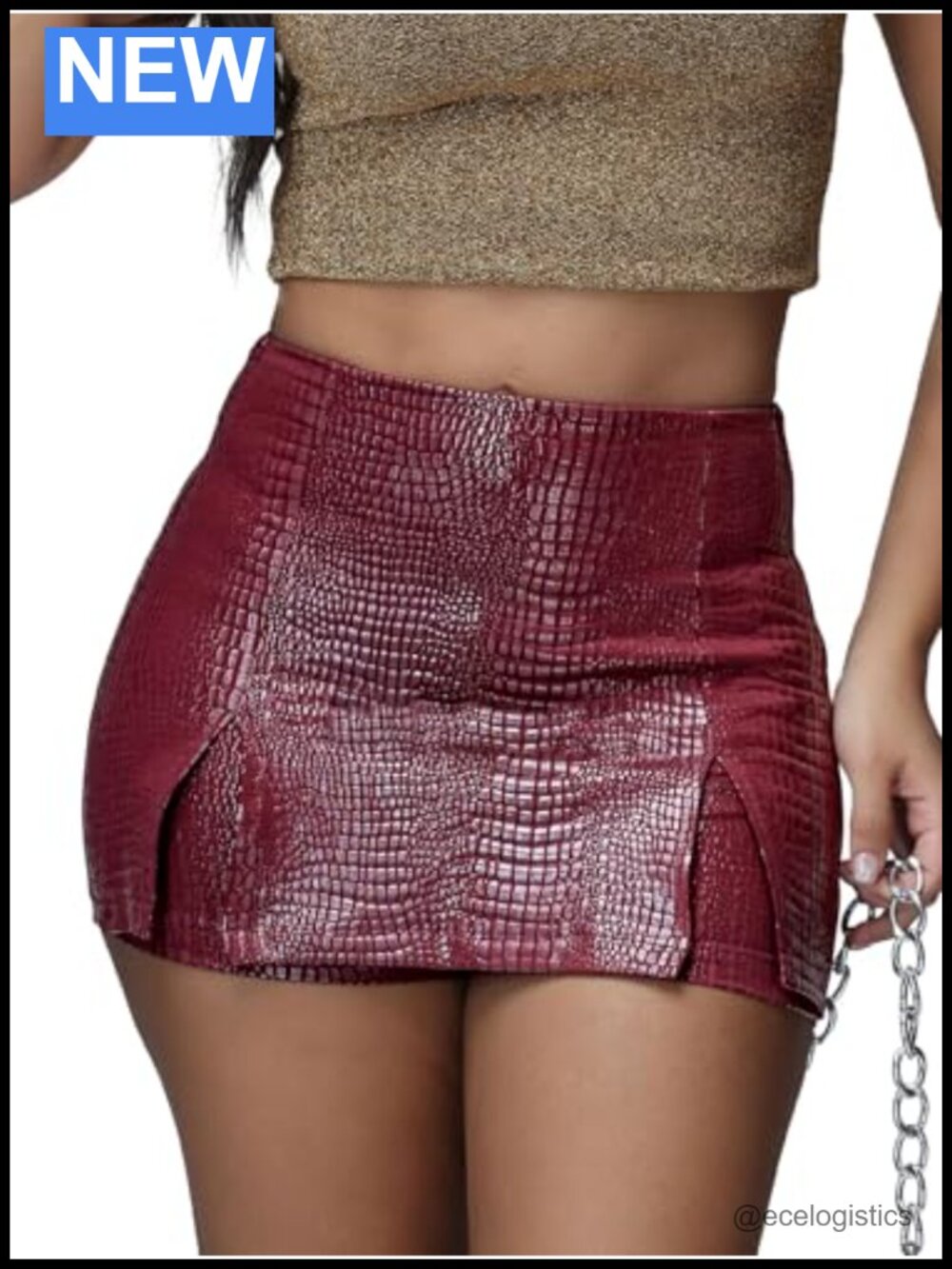 Faux Leather High Waisted Mini Skort Skirt Shorts Club Party